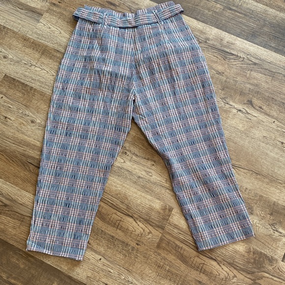 Anthropologie Hazelle Plaid Slim Paperbag Women’s 12 - Picture 5 of 5